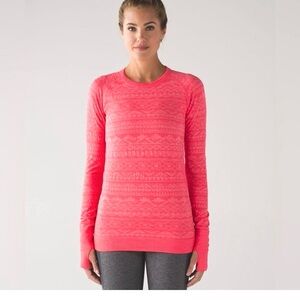 Lululemon Rest Less Pullover weathered Electric Coral